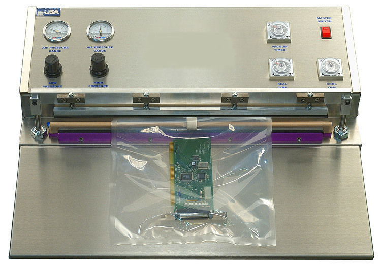 Aline Heat Seal Corp. and Aline Medical Packaging Machinery are proud to announce E.L.V.I.S., a new and innovative program to design your own high quality stainless steel vacuum sealer.  The entry level vacuum impulse sealer is ideal for all industrial, electronic, food or clean room requirements, we can provide NIST traceable certificates of calibration.