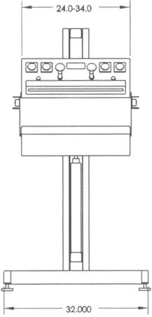 Universal Machine Stand Front Dimensions